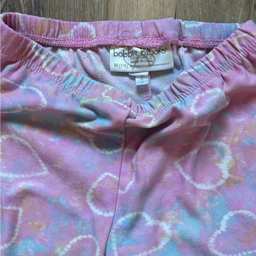 Bobbie Brooks Pastel Heart Pattern Leggings - Picture 2 of 2